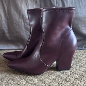 Burgundy Ankle Boots
